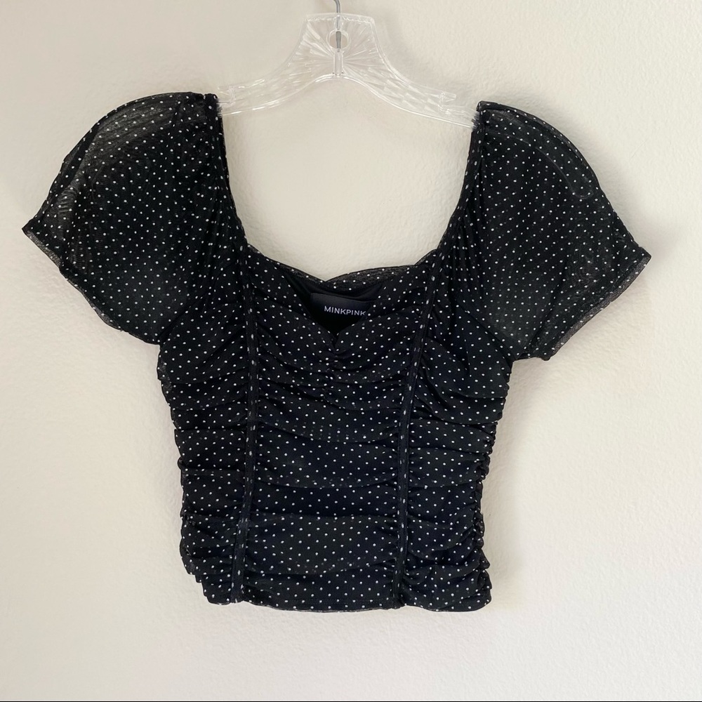 Black and White Polka Dot Top - MinkPink